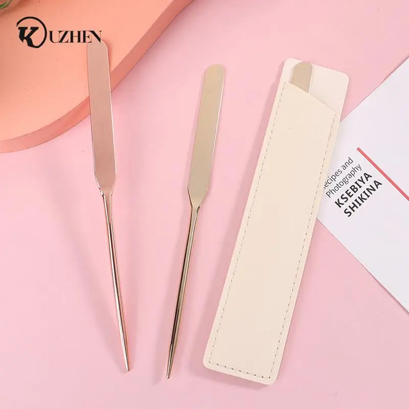 

1Pcs Stainless Steel Dual Heads Makeup Toner Spatula Mixing Stick Foundation Cream Mixing Tool Cosmetic Make Up Tool
