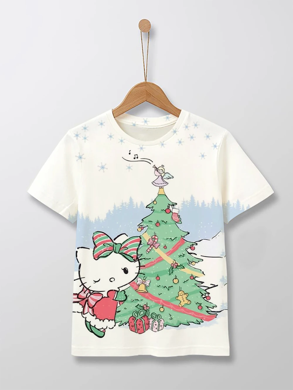 Новая летняя милая повседневная футболка с короткими рукавами для девочек