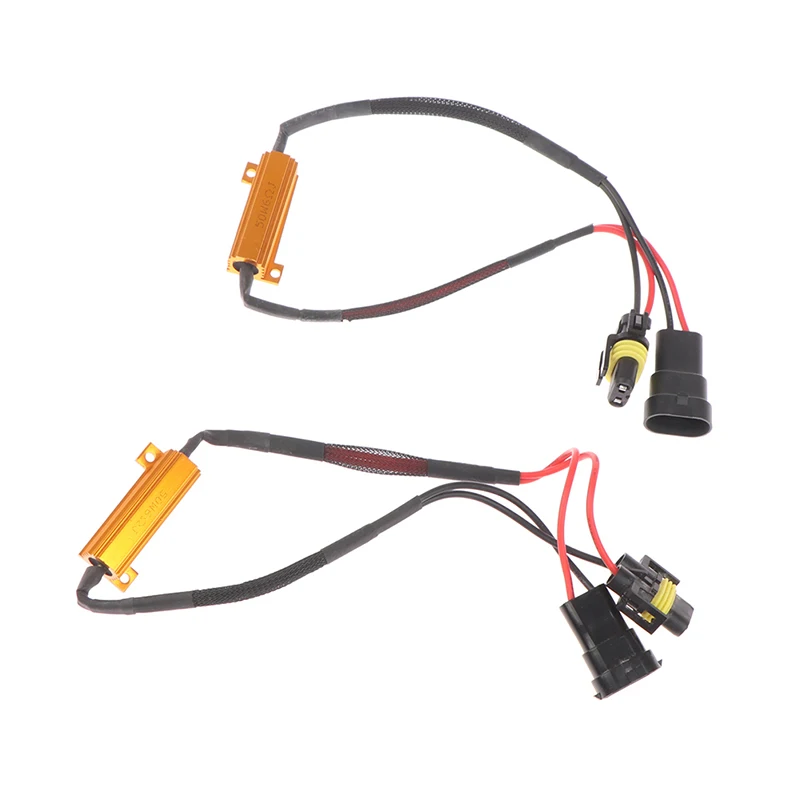 1Pcs 50W H4/H8/H9/9005/9006 Car Load Resistor Error Canceller LED Decoder Canbus Free iring Canceller Decoder Light images - 6