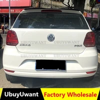carbon color rear wing for vw polo mk5 gti rear roof lip spoiler high quality abs plastic car tail wing for volkswagen polo