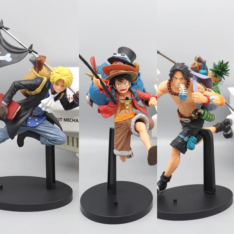 

ONE PIECE Аниме персонажи Luffy Ace Sabo три брата экшн-фигурка ПВХ Коллекционная модель игрушка Ame статуя Brinquedos
