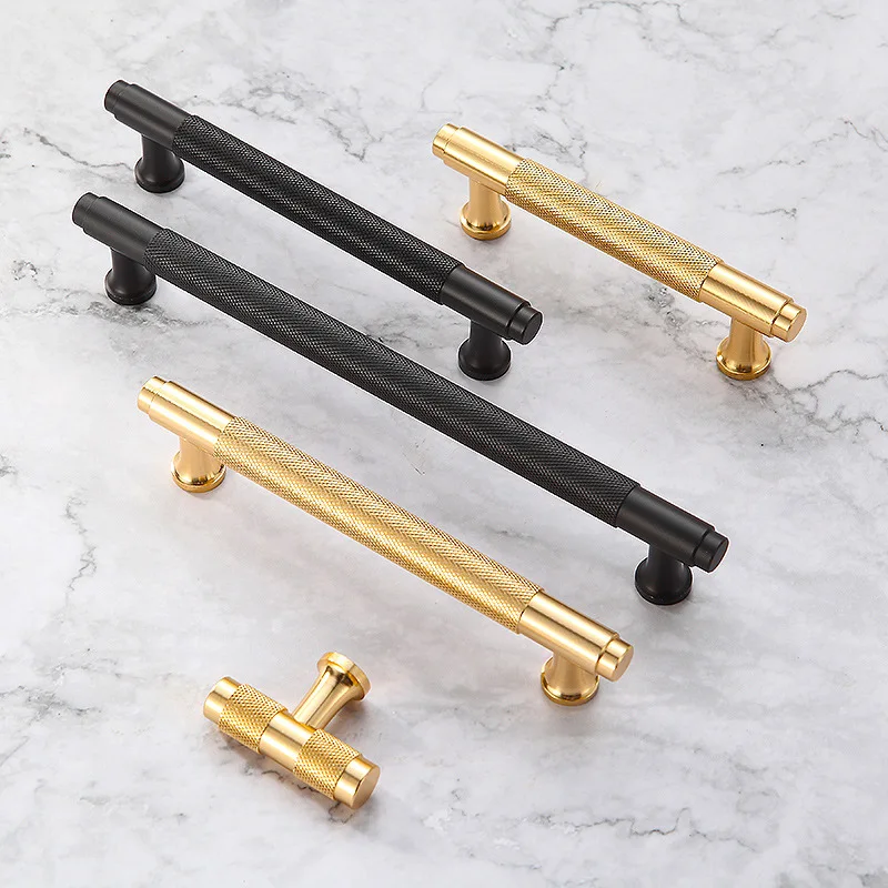 

Simple TV Cabinet Furniture Handle Nordic Modern Embossed Aluminum Black Gold Closet Door Pull Hand Light Luxury Kitchen