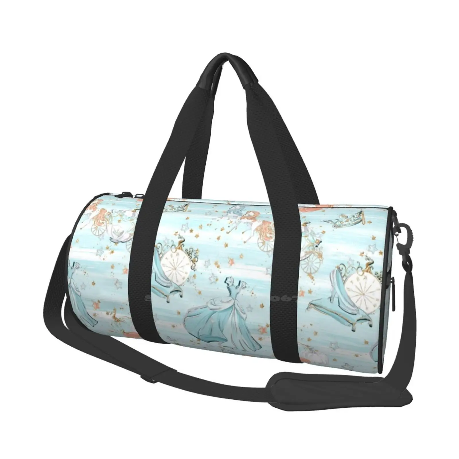

Cinderella Inspired Watercolor Shoulder Bag Shopping Storage Bags Satchel Men Women Cinderella Fairy Tail Princess Horses