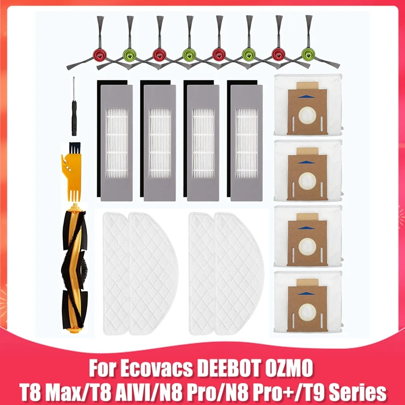 

Replacement Accessories For Ecovacs DEEBOT OZMO T8 AIVI/T8 Max/N8 Pro/N8 Pro+ Robot Vacuum Cleaner Spare Parts