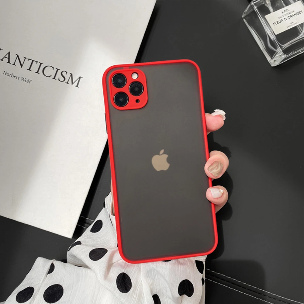 Матовый Силиконовый жесткий чехол Skin Feel для телефона iphone 13 12 11 Pro Max Mini X XR XS 7 8 6 6s Plus