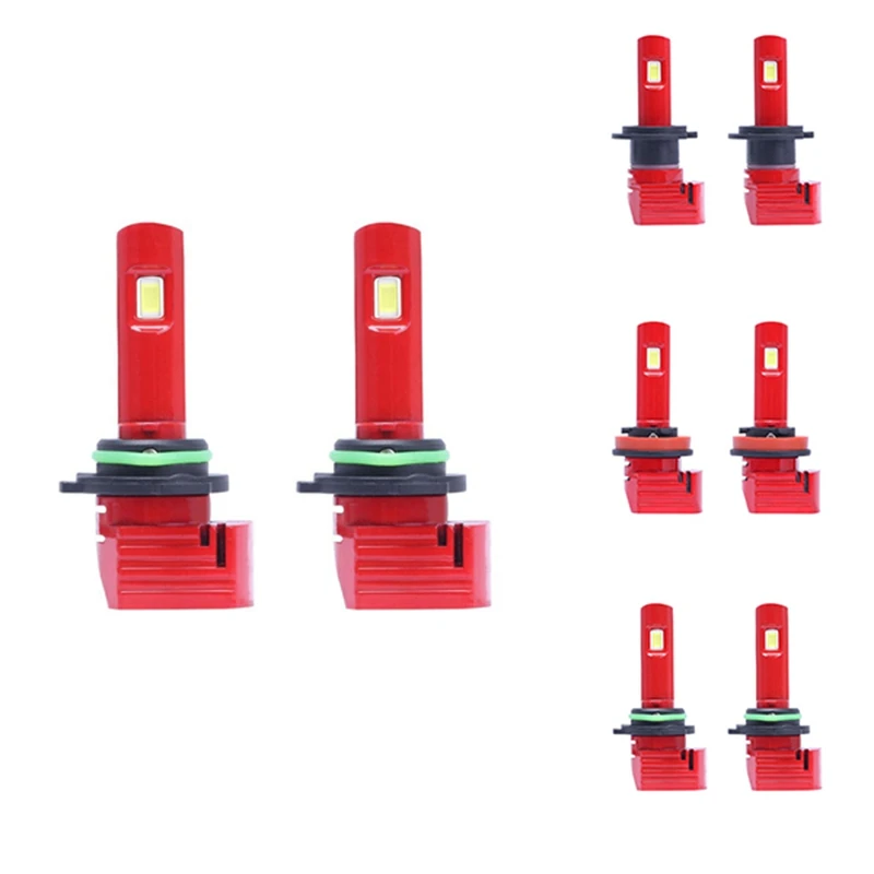 

1 Pair Red X11 Mini LED Car Headlight Light Bulbs LED Car Lamps With 6500K 1860 CSP LED Chip 72W 10000LM