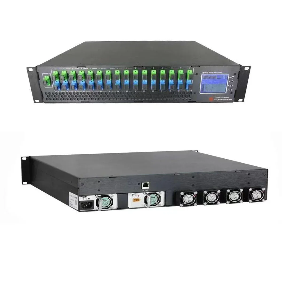 Фото Горячая распродажа: 2U CATV FTTH EDFA 16-портовый 23 дБ выходной WDM 1550 нм эрбиевый оптоволоконный усилитель №3