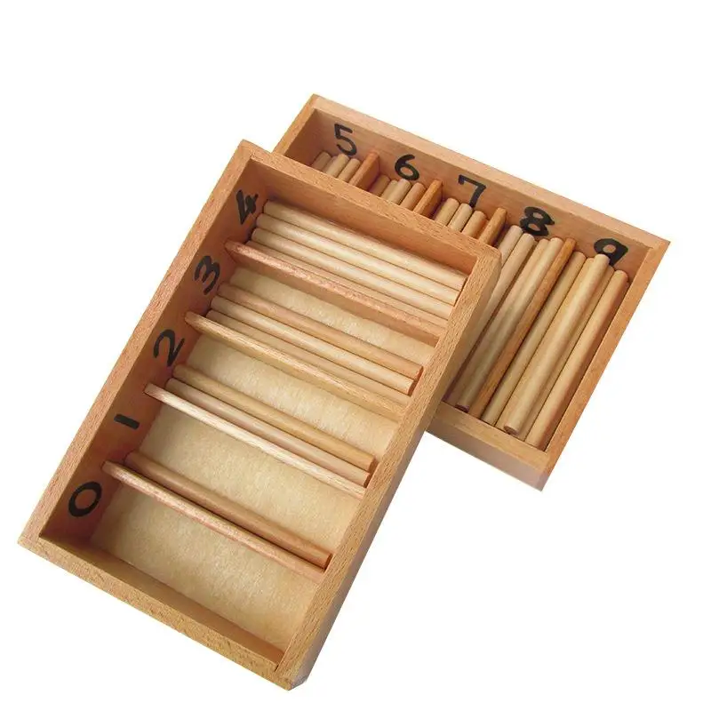 

Montessori Math Toys Mathematics Montessori Materials Educational Wooden Spindle Box Early Learning Training Toy For Children