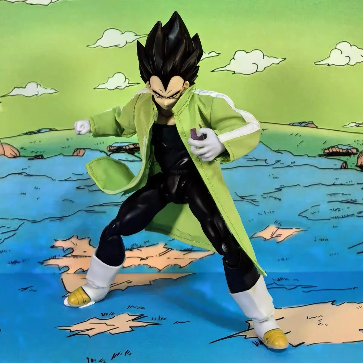 Фото Dragon Ball Super: Broly S.H.F. Сменная куртка для Сон Гоку и Вегеты, аниме-фигурка, одежда, аксессуары, игрушка, со встроенной проволокой №3