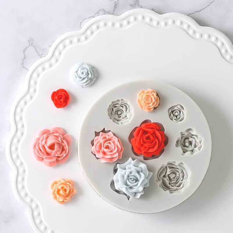 

Cakelove Rose Flower Silicone Molds Candy Mold Chocolate Party Baking Wedding Cupcake Topper Fondant Cake Decorating Tools