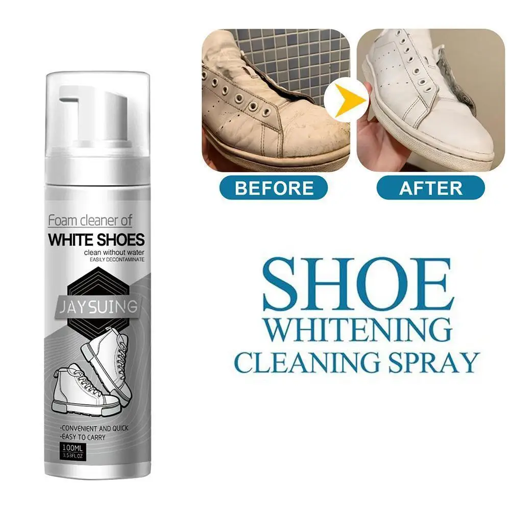 

Foam Cleaner for White Shoes Whitening Magic Spray Get Rid of Dirty White Boot Sneaker Cleaning Stain Remove Yellow