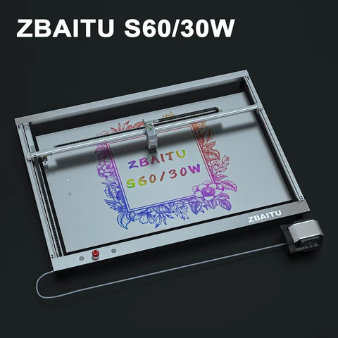 Лазерный гравер ZBAITU 30 Вт, размер гравировки и резки 80*60 см, мощность лазера 20 Вт, деревообрабатывающий инструмент с ЧПУ с воздушным насосом
