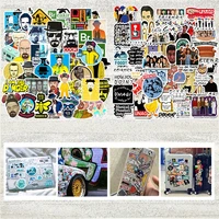 50pcs classic movie and tv show breaking badfriends doodle fun stickers for laptop bike suitcase waterproof stickers