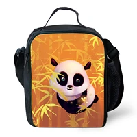 advocator cartoon panda students school food bag for teenager boys girls thermal lunch bag customized picnic bag free shipping
