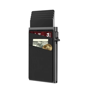 SEMORID Rfid Smart Wallet Card Holder Metal Men Business Credit Card Pop Up Wallet Slim Mini Metal Vallet 1