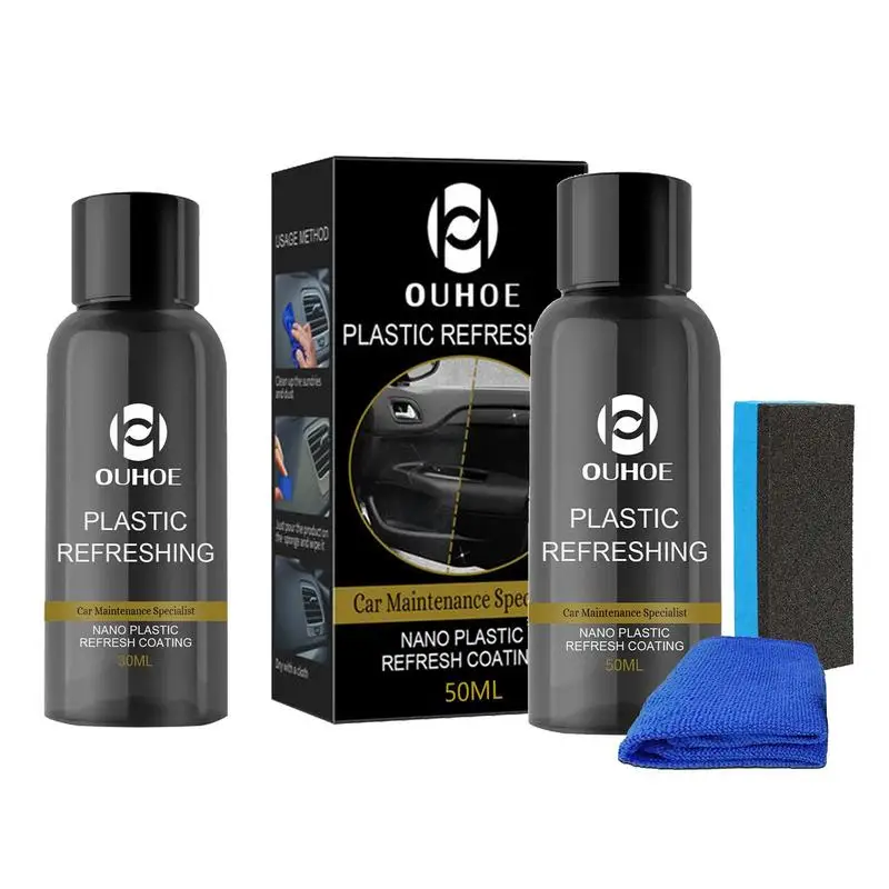 

Средство для восстановления автомобиля, пластмассовые детали, восстанавливающее покрытие для салона автомобиля, 30 мл/50 мл, Восстанавливающее Средство для автомобиля с губкой