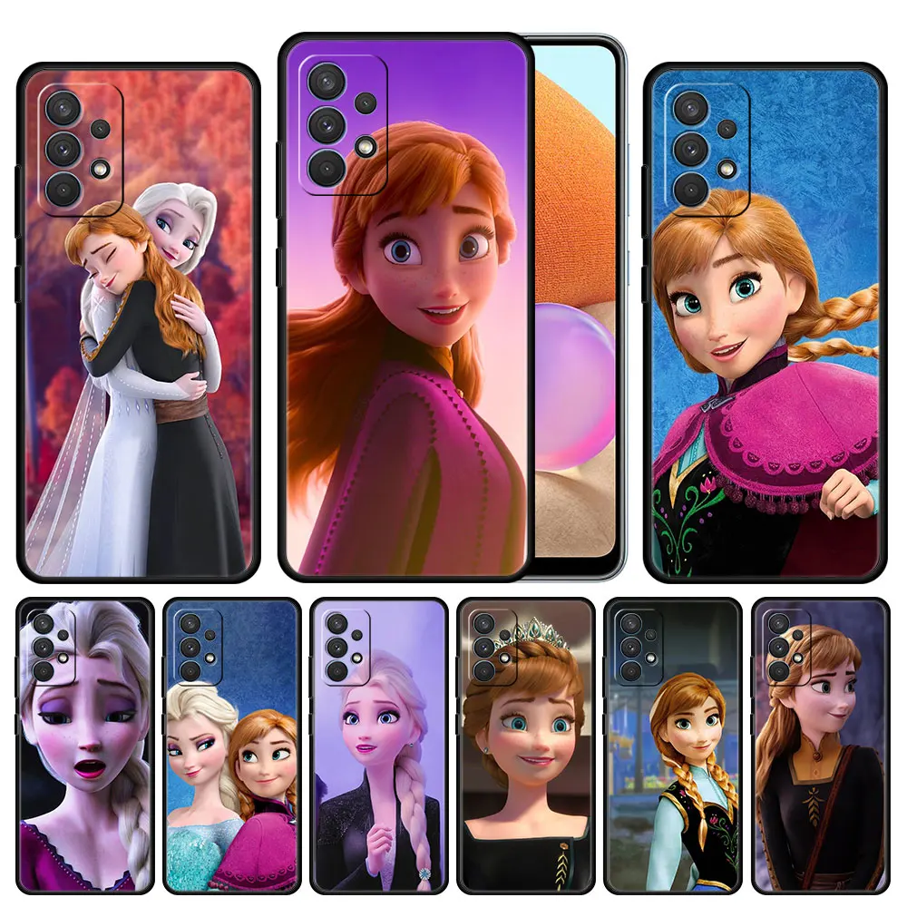 

Case Cover for Samsung Galaxy A12 A52 A51 A50 A71 A32 A02s A41 A22 A33 A53 A73 4G 5G Original Fashion Disney Princess Anna