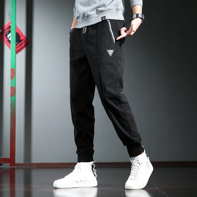 

Autumn Jogging Pencil Pants Men Streetwear Joggers Gym Sport Casual Black Elastic Wais Trousers Korean Style Sweatpants