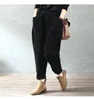 Новинка 2021 кашемир без кашемира осень-зима однотонные вельветовые повседневные брюки с высокой талией корейские брюки Harlan Папины брюки