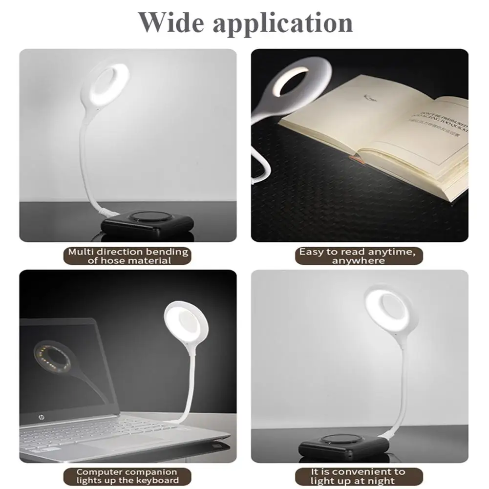 

Mini Led Desk Lamp 3 Modes Portable Usb Intelligent Voice Control Eye Protective Night Light Table Lamp
