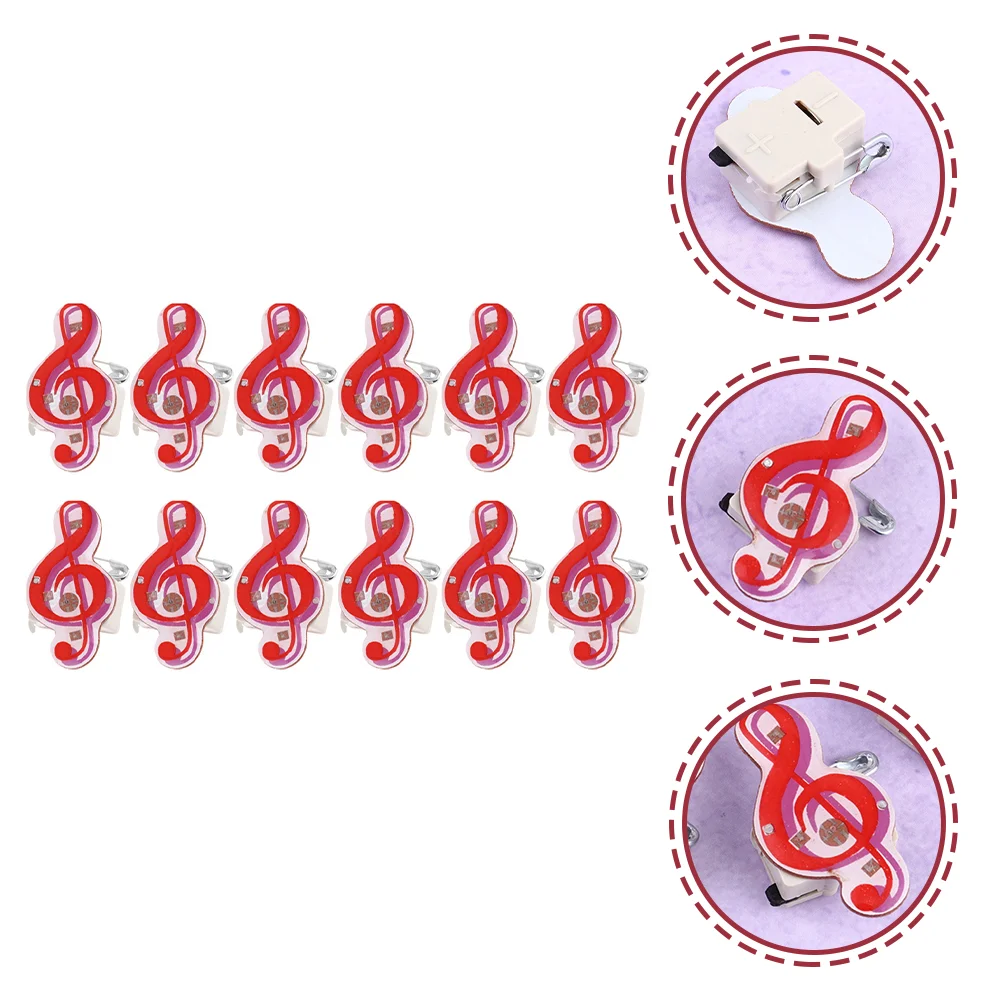 

25 Pcs Backpacks Lapel Pin Brooches Pin Clip Heart Pin Lighted Brooch Pin Music Party Favor Gifts Vintage Backpack Men