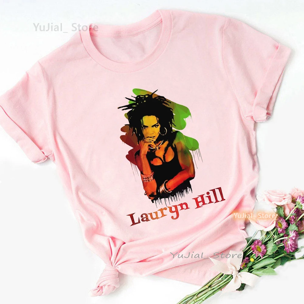 Футболка с графическим принтом Queen Lauryn Hill женская одежда футболка Fugees 2024 рубашка