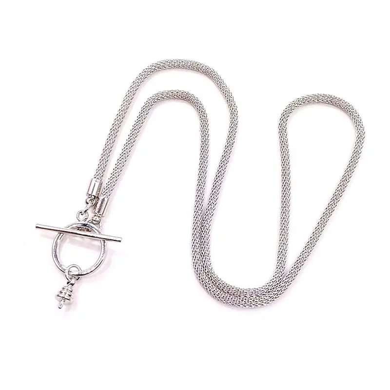 45cm Strong 2.5mm Snake Body Chain OT IQ Front Decorative Buckle Clasp 925 Silver For Pandent DIY Findings Made By Yourself