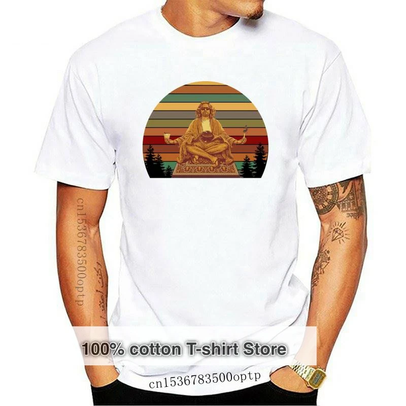 

Новый большой Lebowski Buddha Dudeism Vintage T-Shirt-4774D