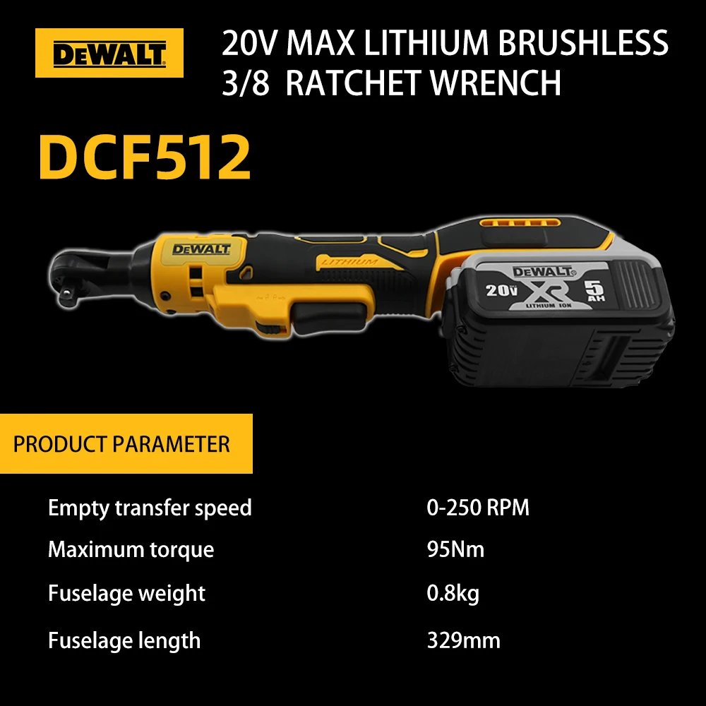 DEWALT DCF512 Гаечный ключ с трещоткой Аккумуляторный гаечный Электроинструменты
