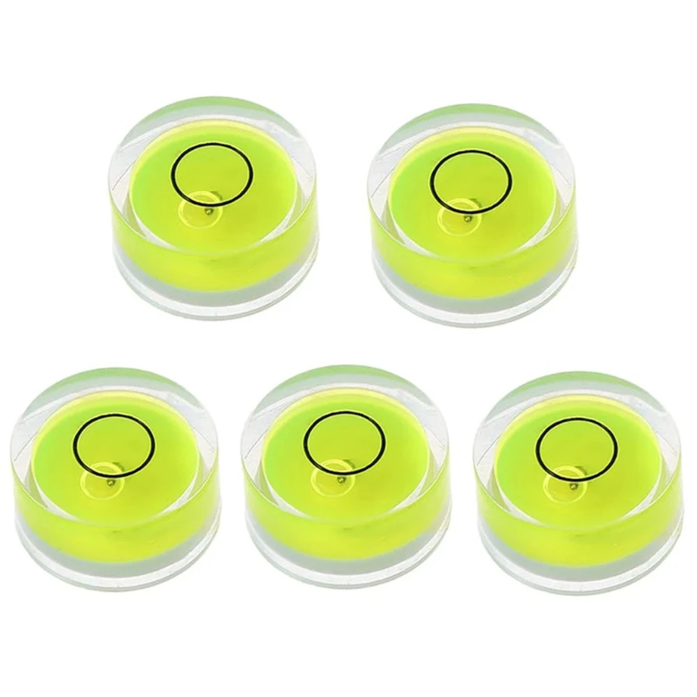 

Measurement Analysis Instruments 5pcs Round Bubble Level Spirit Layout Bullseye Acrylic+plastic Workshop Equipment Green Liquid