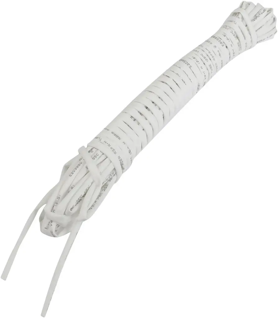 

Keszoox rate 2:1 1.5mm Dia White Polyolefin Heat Shrinkable Tube 6M 19.7Ft