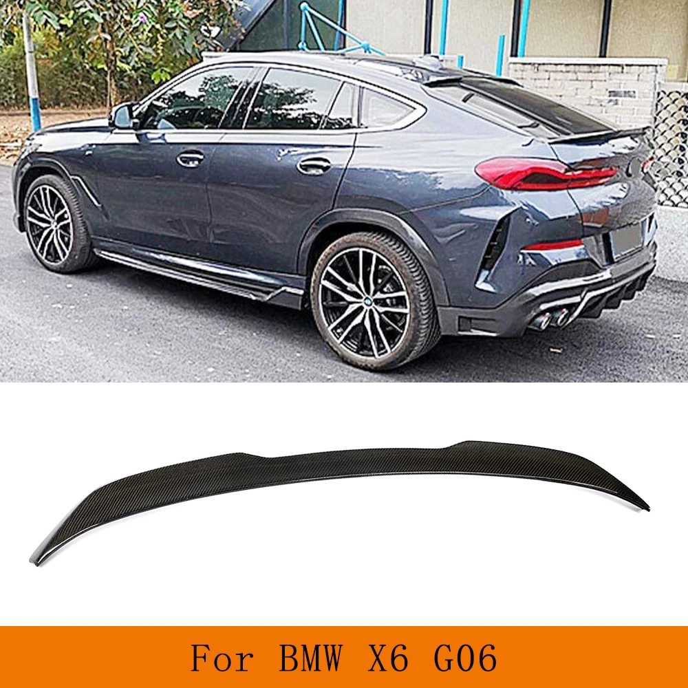 

Автомобильный задний спойлер для багажника BMW G06 X6 2020-2021, задний спойлер из настоящего углеродного волокна, крышка для багажника
