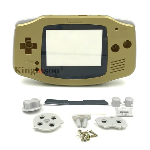 Полный комплект корпуса с резиновыми кнопками защиты объектива экрана для консоли Game Boy Advance GBA
