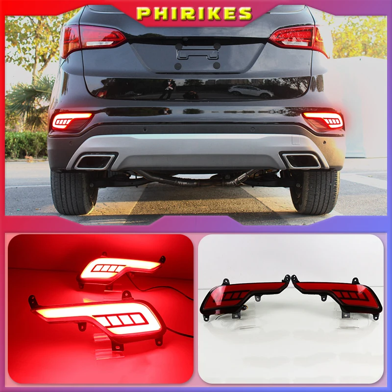 

2 шт. светодиодный ные фсветильник Ри для заднего бампера Hyundai ix45 Santa Fe Santafe 2016 2017 2018