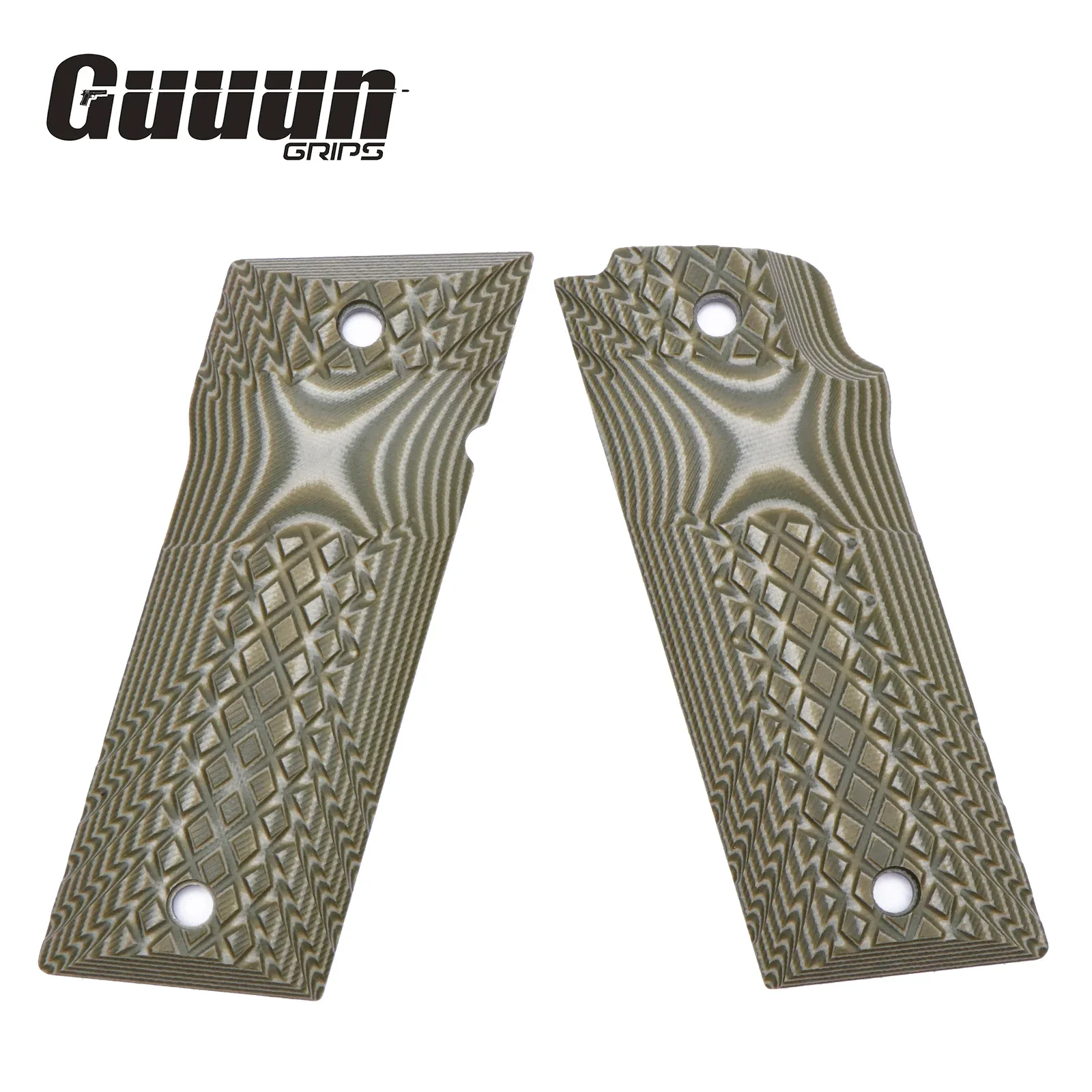 Ручки Guuun G10 для автоматических ручек Coonan 357 Magnum 1911 текстура OPS Crosshatch