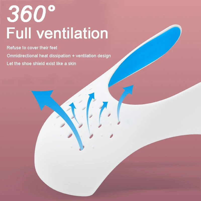 

Двухслойные моющиеся протекторы против сгибов, гибкая Крышка с трещинами на носках, поддержка растяжки обуви, легкий защитный чехол для сох...