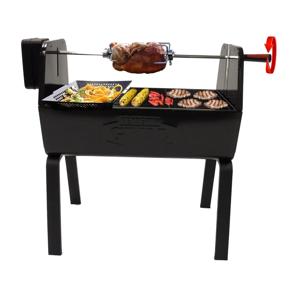 

Expert Grill Charcoal Portable Rotisserie BBQ Grill