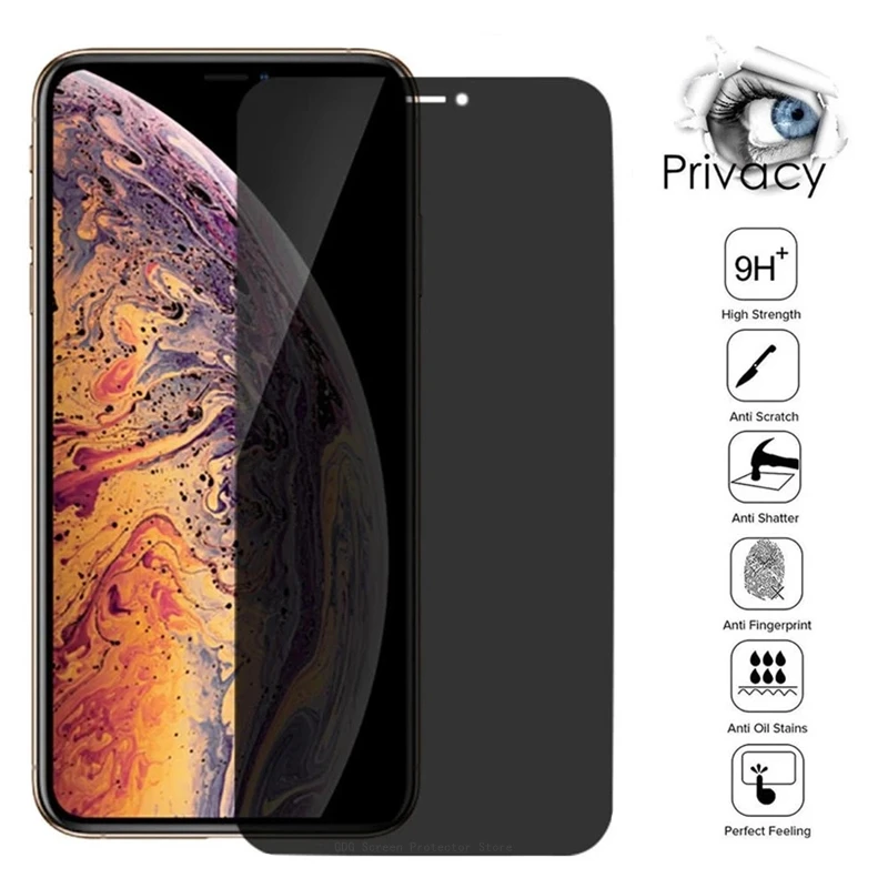 

Anti-Spy Screen Protectors For iPhone 13 12 11 Pro Max Privacy Glass For iPhone XS MAX X XR 7 8 Plus 6S 13Mini Best Private Film