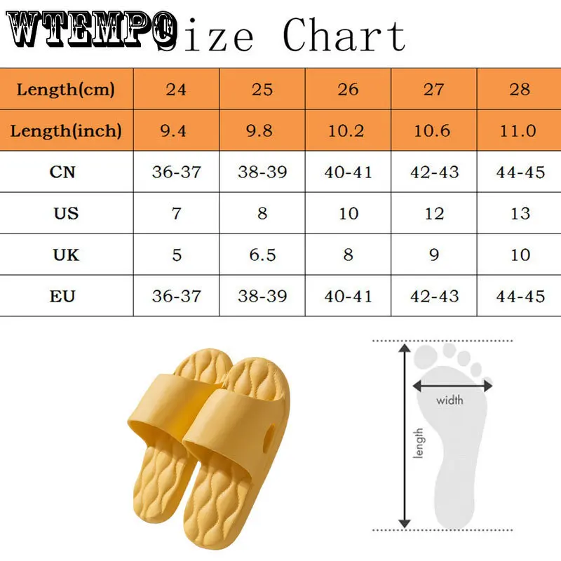 WTEMPO Women's Non Slip Home Slippers Girls Soft Sole EVA Indoor Slides Female Sandals Bathroom Shoes Wholesale Dropshipping