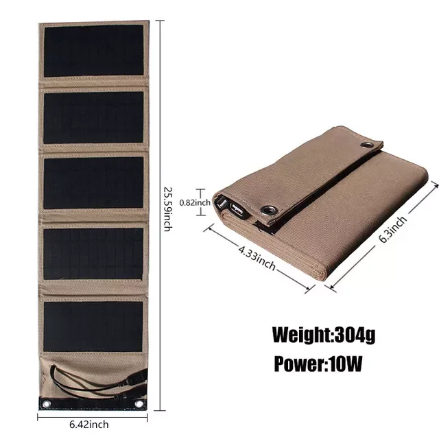 

Outdoor Hiking Waterproof Solar panel 5V 7W For Iphone power bank Solar USB Portable Solar Charger camping Accessories