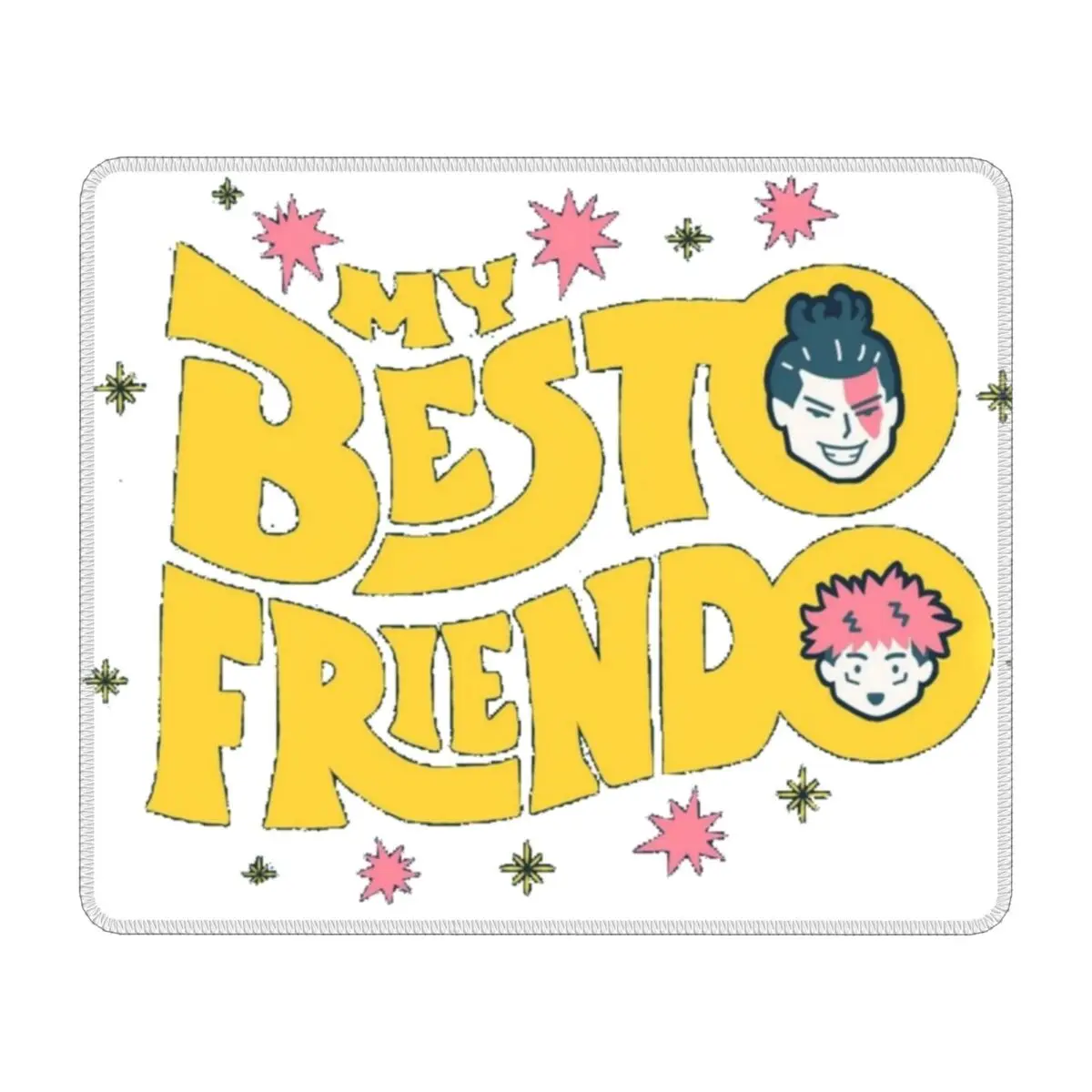 

Jujutsu Kaisen My Besto Friendo PC Desk Mouse Pad Soft Mousepad with Stitched Edges Anti-Slip Rubber Kawaii Mouse Mat for Gamer