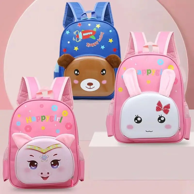 Children's Backpack Girls Boys Cartoon Animal Bunny Cat Bear Home Snacks Toys Storage Bag Baby Kindergarten Primary School Bags