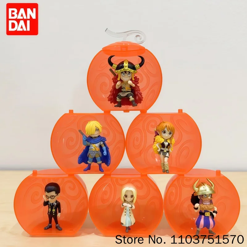 Фото Коллекционная фигурка Bandai One Piece Gashapon Devil Fruit 25th Battle: Луффи, Нами, Санджи, Усопп — модель для взрослых коллекционеров №1