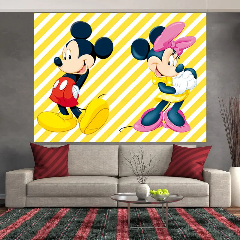 

Disney Minnie Mickey MouseTapestries Living Room Decor Wall Hanging Tapestry Living Room Decoration Room Decor Aesthetic