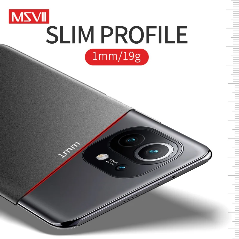 Ультра-Чехлы Xiomi Mi 11 тонкий матовый чехол MSVII для Xiaomi Lite 5G NE Матовый Жесткий