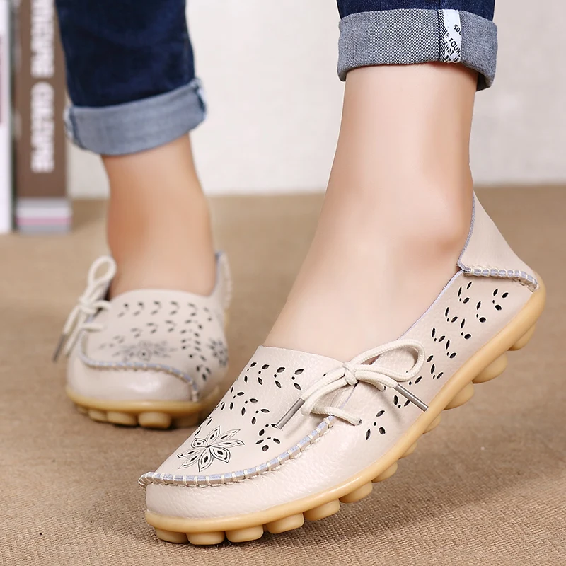 

Sneakers Women Candy Color Women Platform Shoes Floral Pattern Hollow Out Summer Garden Work Casua Footwear Soft Leather Durable
