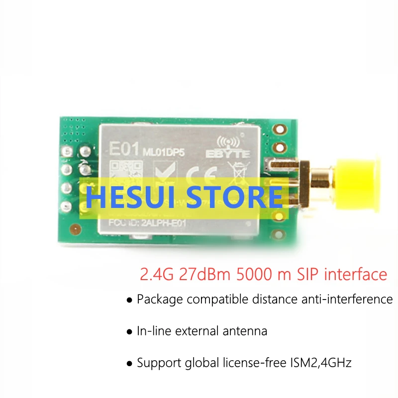 NRF24L01P + PA + LNA высокомощный модуль беспроводного приемопередатчика 2,4G, расстояние 2500 м, защита от помех