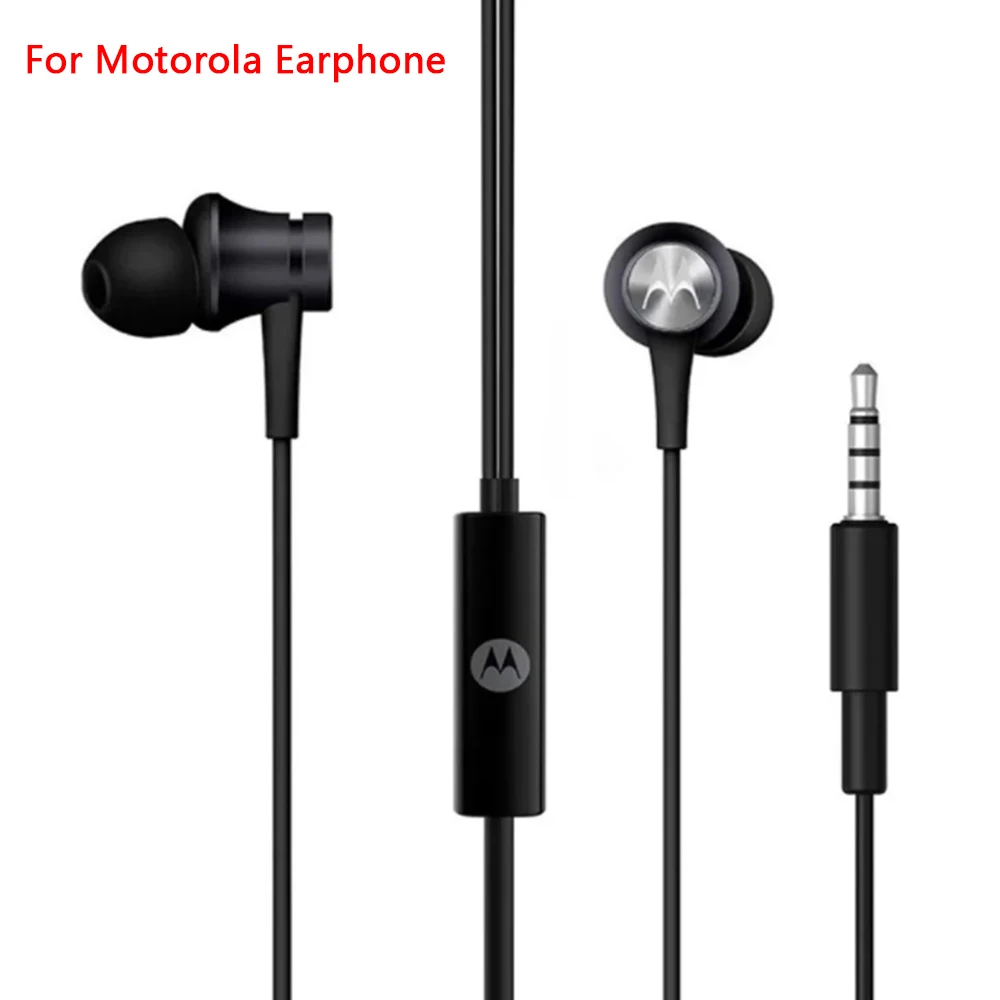 

Original 3.5mm Earphone For Motorola Moto P30 Note P50 Z3 G7 G50 Plus Razr G30 G9 Power X4 Earbuds Wire Control Metal Earphones