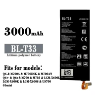 original bl t33 3000mah replacement battery for lg q6 m700a m700an m700dsk m700n t33 blt33 mobile phone batteries