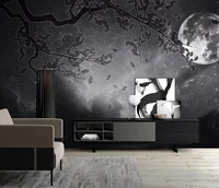 beibehang customized 3d wallpaper mural modern black gray american starry sky planet bedroom living room tv background wall